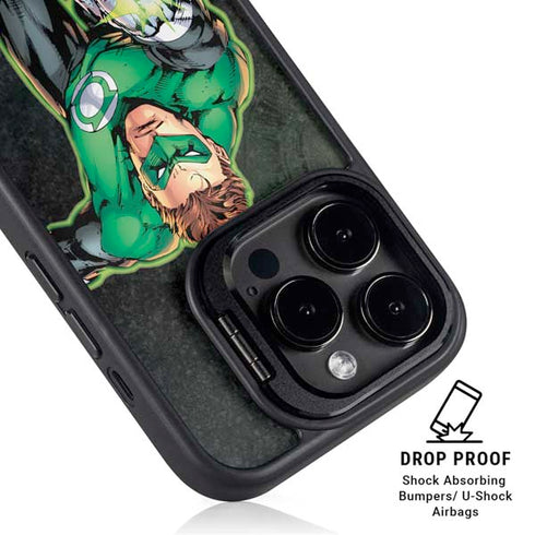 DC Comics Green Lantern Portrait Art by Jim Lee iPhone 15 Pro Kickstand Case
