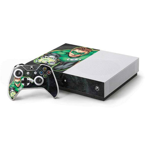 DC Comics Green Lantern Portrait Art by Jim Lee Xbox One S Console and Controller Bundle Skin