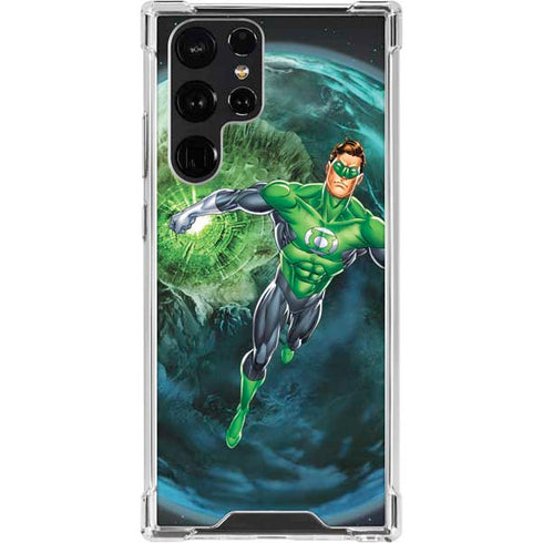 DC Comics Green Lantern Action Pose in Space Galaxy S23 Ultra Clear Case
