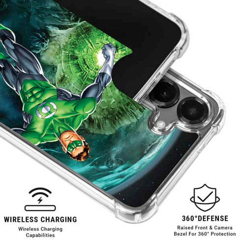 DC Comics Green Lantern Action Pose in Space Galaxy S26 Clear Case