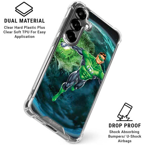 DC Comics Green Lantern Action Pose in Space Galaxy S26 Plus Clear Case
