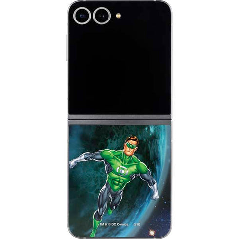 DC Comics Green Lantern Action Pose in Space Galaxy Z Flip6 Skin