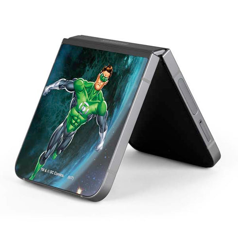 DC Comics Green Lantern Action Pose in Space Galaxy Z Flip6 Skin