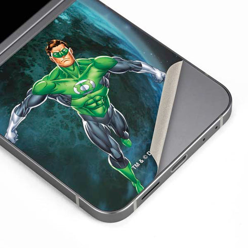 DC Comics Green Lantern Action Pose in Space Galaxy Z Flip6 Skin