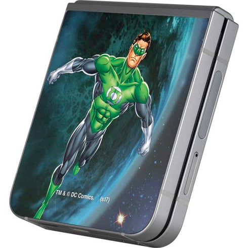 DC Comics Green Lantern Action Pose in Space Galaxy Z Flip6 Skin