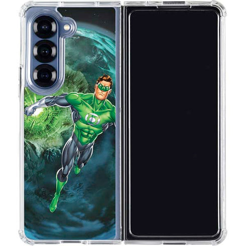 DC Comics Green Lantern Action Pose in Space Galaxy Z Fold6 Clear Case