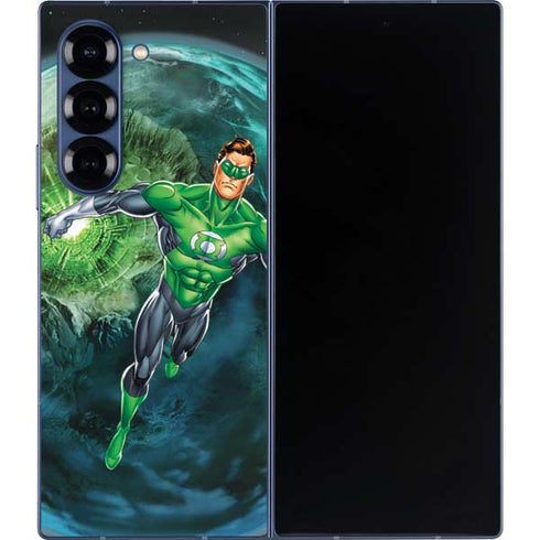 DC Comics Green Lantern Action Pose in Space Galaxy Z Fold6 Skin