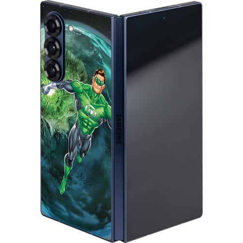 DC Comics Green Lantern Action Pose in Space Galaxy Z Fold6 Skin