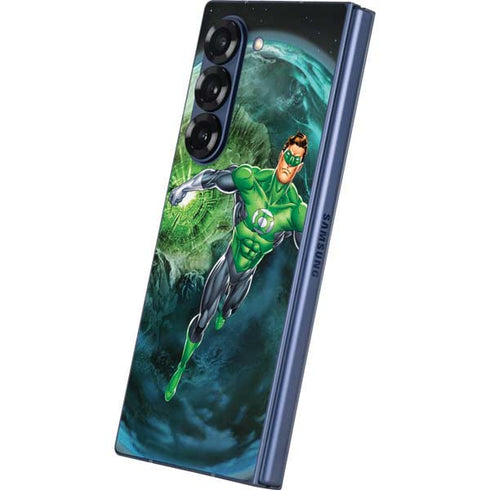 DC Comics Green Lantern Action Pose in Space Galaxy Z Fold6 Skin