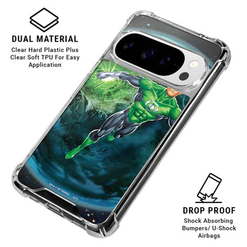 DC Comics Green Lantern Action Pose in Space Google Pixel 10 Pro XL Clear Case