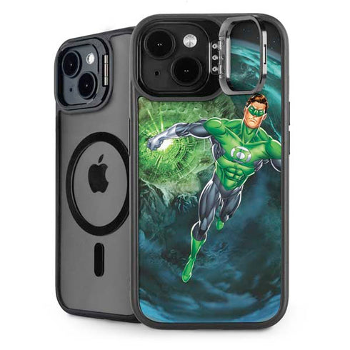 DC Comics Green Lantern Action Pose in Space iPhone 15 Plus Kickstand Case