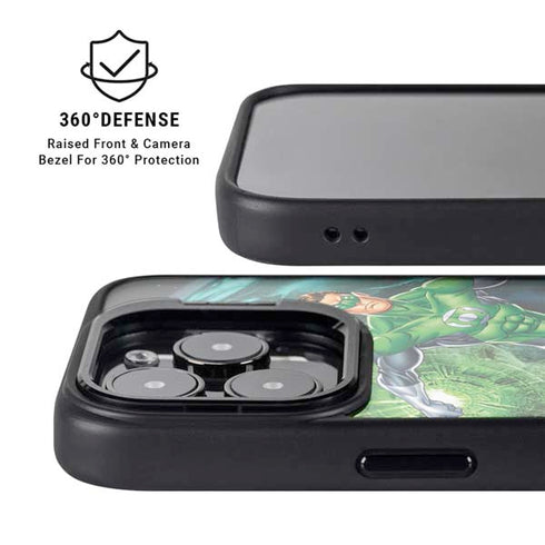 DC Comics Green Lantern Action Pose in Space iPhone 15 Pro Kickstand Case