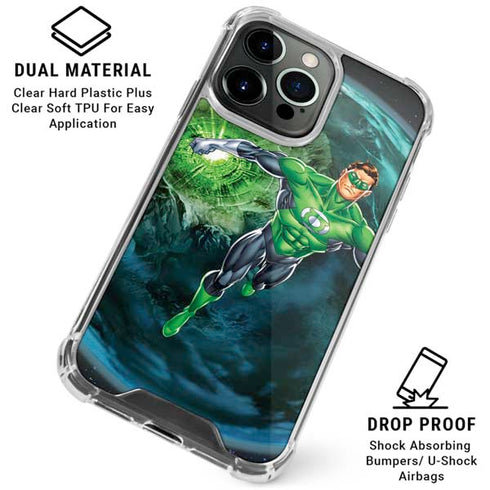 DC Comics Green Lantern Action Pose in Space iPhone 16 Pro Clear Case