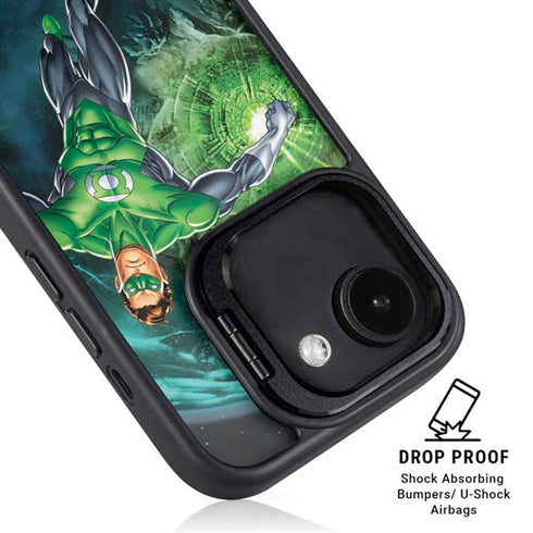 DC Comics Green Lantern Action Pose in Space iPhone 16e Kickstand Case