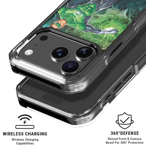 DC Comics Green Lantern Action Pose in Space iPhone 18 Pro Clear Case