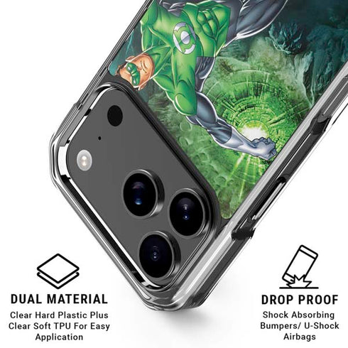 DC Comics Green Lantern Action Pose in Space iPhone 18 Pro Clear Case