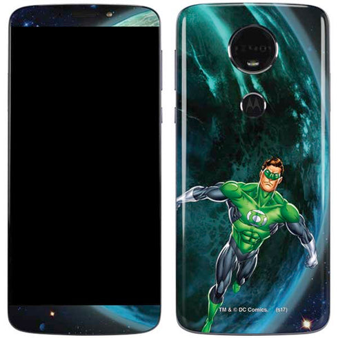 DC Comics Green Lantern Action Pose in Space Moto E5 Plus Skin