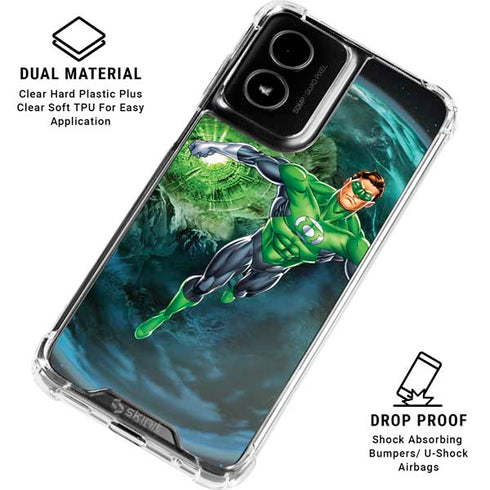 DC Comics Green Lantern Action Pose in Space Moto G Power 5G (2024) Clear Case