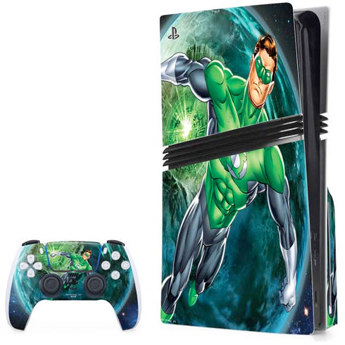 DC Comics Green Lantern Action Pose in Space PS5 Pro Disk Bundle Skin