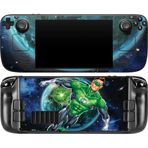 DC Comics Green Lantern Action Pose in Space Steam Deck Handheld Gaming Computer OLED Skin