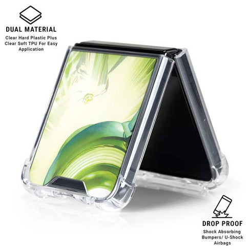 DC Comics Green Lantern Portrait Art By Alex Ross Galaxy Z Flip6 Clear Case