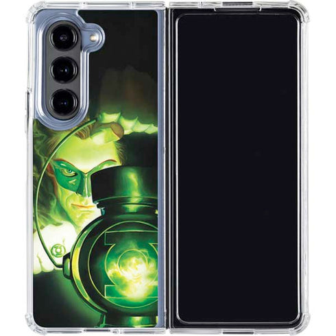 DC Comics Green Lantern Portrait Art By Alex Ross Galaxy Z Fold5 5G Clear Case