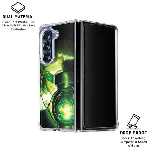 DC Comics Green Lantern Portrait Art By Alex Ross Galaxy Z Fold6 Clear Case
