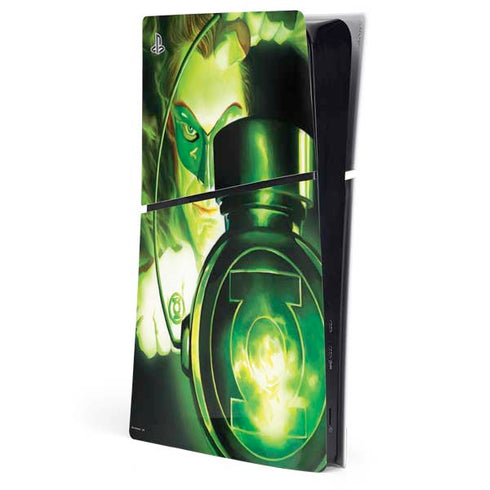 DC Comics Green Lantern Portrait Art By Alex Ross PS5 Slim Digital Edition Console Skin