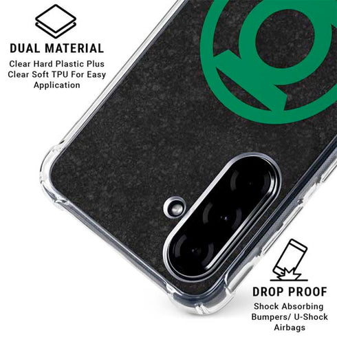 DC Comics Green Lantern Logo Black Background Galaxy A36 5G Clear Case