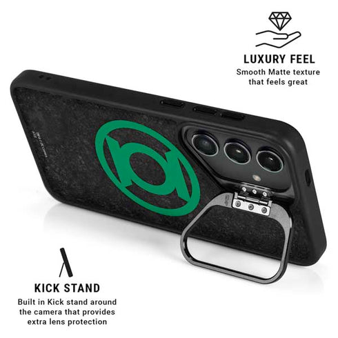 DC Comics Green Lantern Logo Black Background Galaxy S24 Plus Kickstand Case