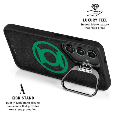 DC Comics Green Lantern Logo Black Background Galaxy S25 Ultra Kickstand Case