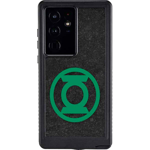 DC Comics Green Lantern Logo Black Background Galaxy S24 Ultra Waterproof Case