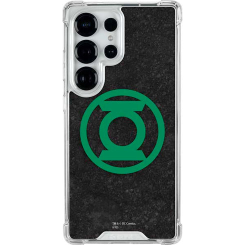 DC Comics Green Lantern Logo Black Background Galaxy S25 Ultra Clear Case