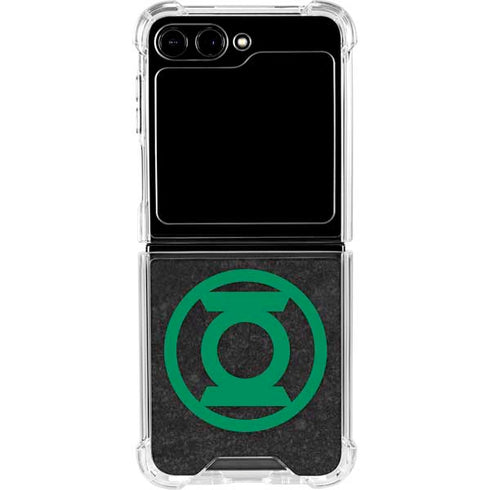 DC Comics Green Lantern Logo Black Background Galaxy Z Flip6 Clear Case