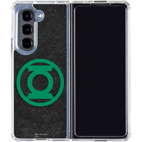 DC Comics Green Lantern Logo Black Background Galaxy Z Fold5 5G Clear Case