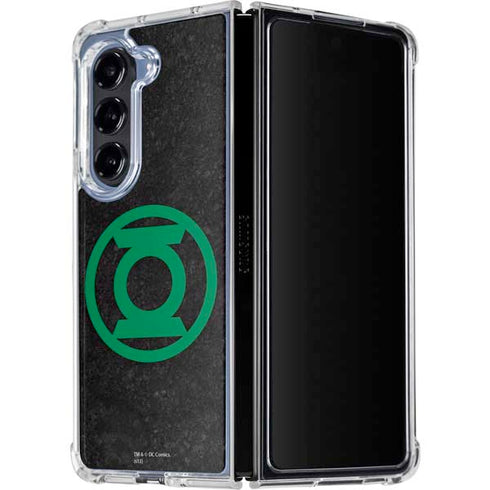 DC Comics Green Lantern Logo Black Background Galaxy Z Fold5 5G Clear Case