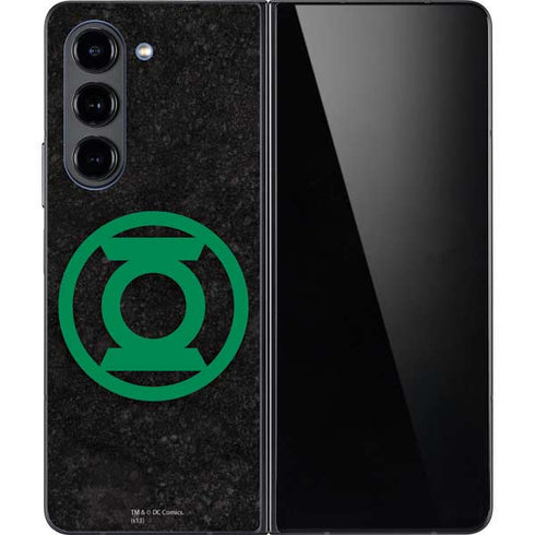 DC Comics Green Lantern Logo Black Background Galaxy Z Fold5 5G Skin