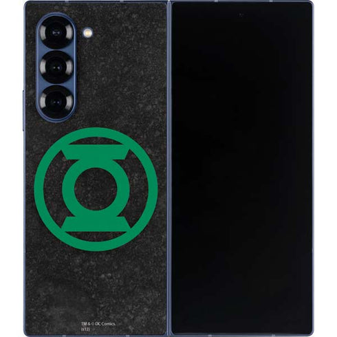 DC Comics Green Lantern Logo Black Background Galaxy Z Fold6 Skin