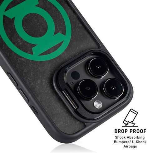 DC Comics Green Lantern Logo Black Background iPhone 13 Pro Max Kickstand Case