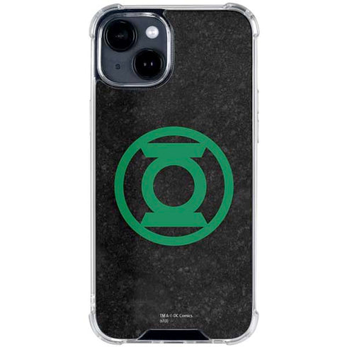 DC Comics Green Lantern Logo Black Background iPhone 15 Clear Case