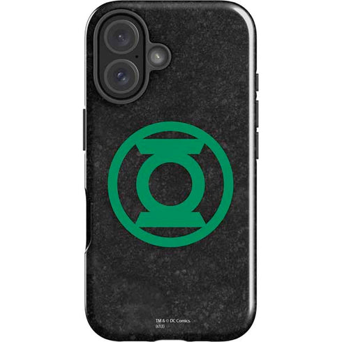 DC Comics Green Lantern Logo Black Background iPhone 16 Plus Impact Case