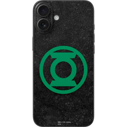 DC Comics Green Lantern Logo Black Background iPhone 16 Plus Skin