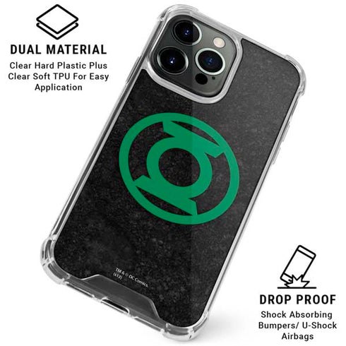 DC Comics Green Lantern Logo Black Background iPhone 16 Pro Max Clear Case