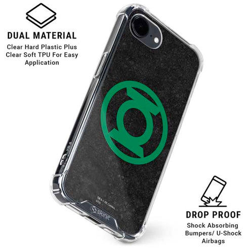 DC Comics Green Lantern Logo Black Background iPhone 16e Clear Case