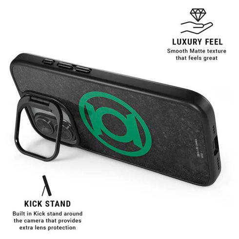 DC Comics Green Lantern Logo Black Background iPhone 17 Kickstand Case