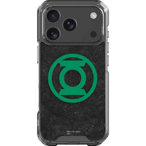DC Comics Green Lantern Logo Black Background iPhone 17 Pro Clear Case