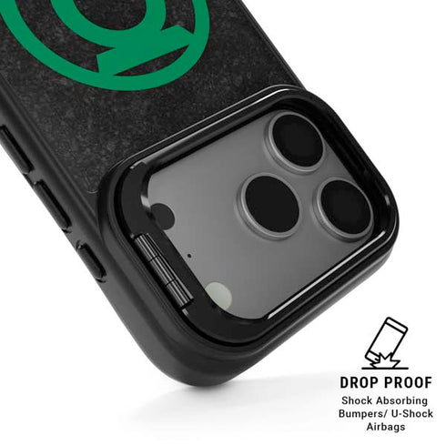 DC Comics Green Lantern Logo Black Background iPhone 17 Pro Max Kickstand Case