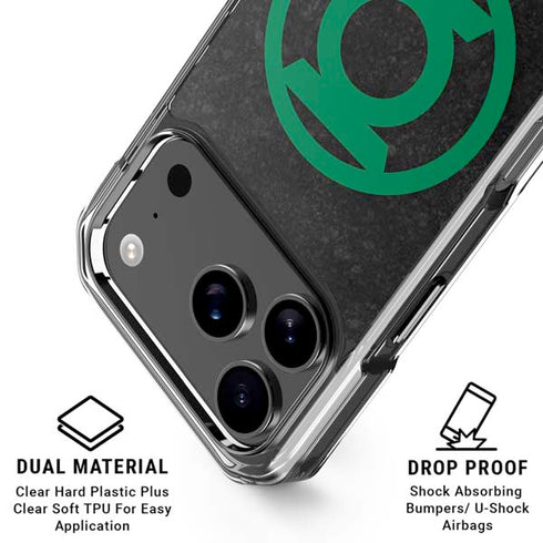 DC Comics Green Lantern Logo Black Background iPhone 18 Pro Clear Case