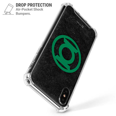 DC Comics Green Lantern Logo Black Background iPhone X/XS Clear Case