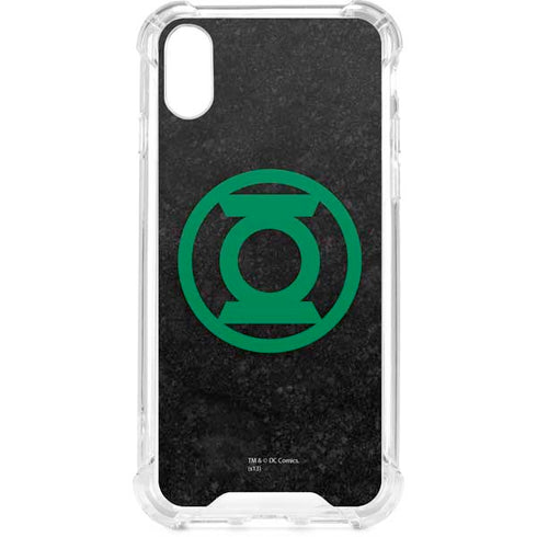 DC Comics Green Lantern Logo Black Background iPhone XS Clear Case